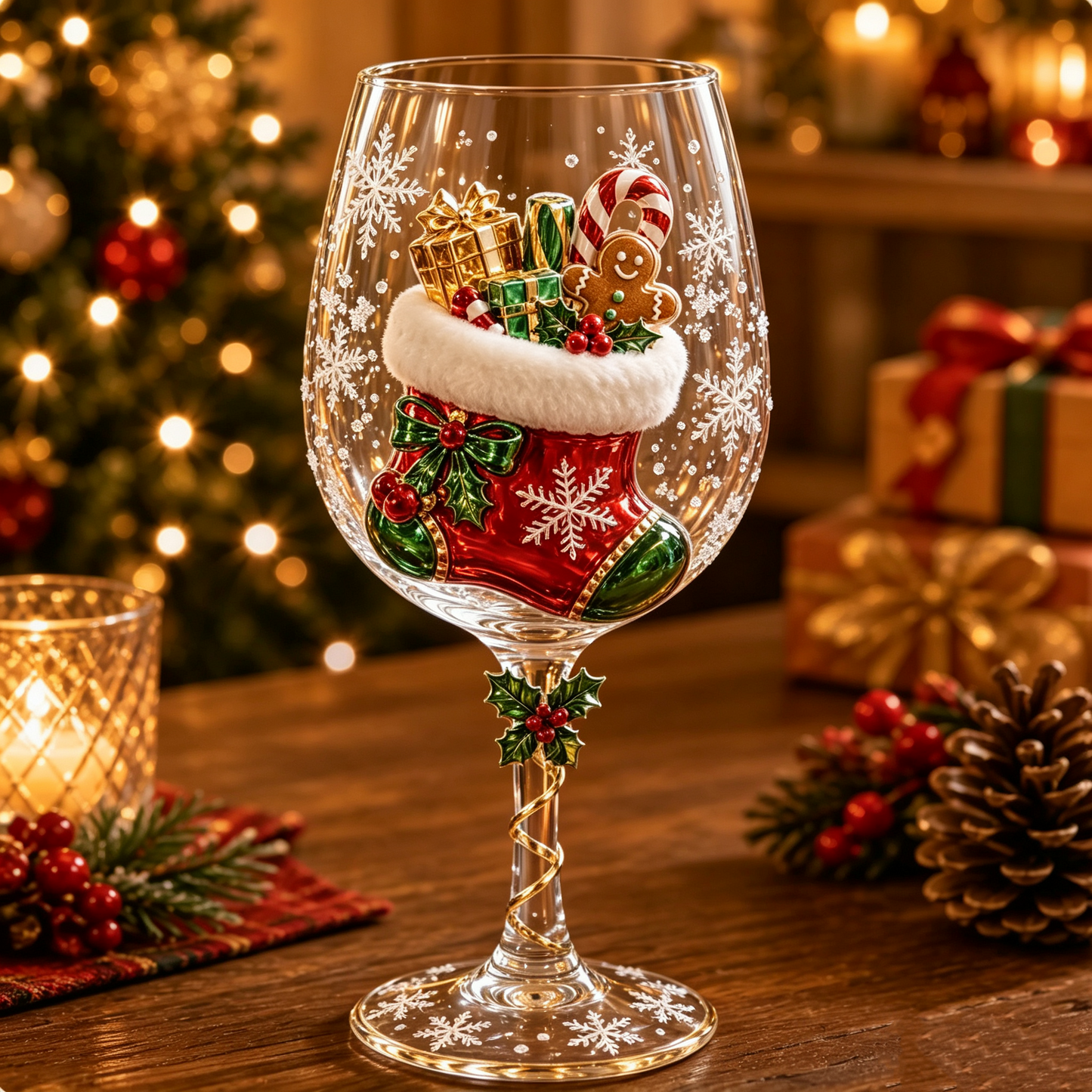 🔥🎁Christmas  Wine Glass Collection Gift Box Set✨
