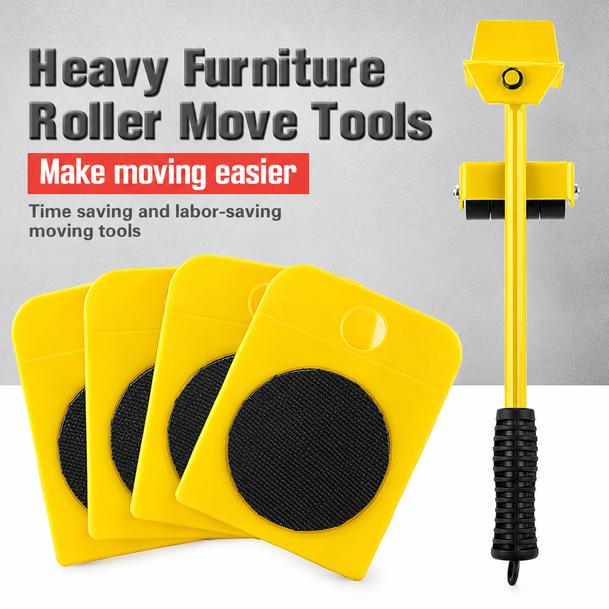🛋️ Clearance 50% Off ✨ Furniture Moving System — Lift & Slide, 360° Rotation 🏠