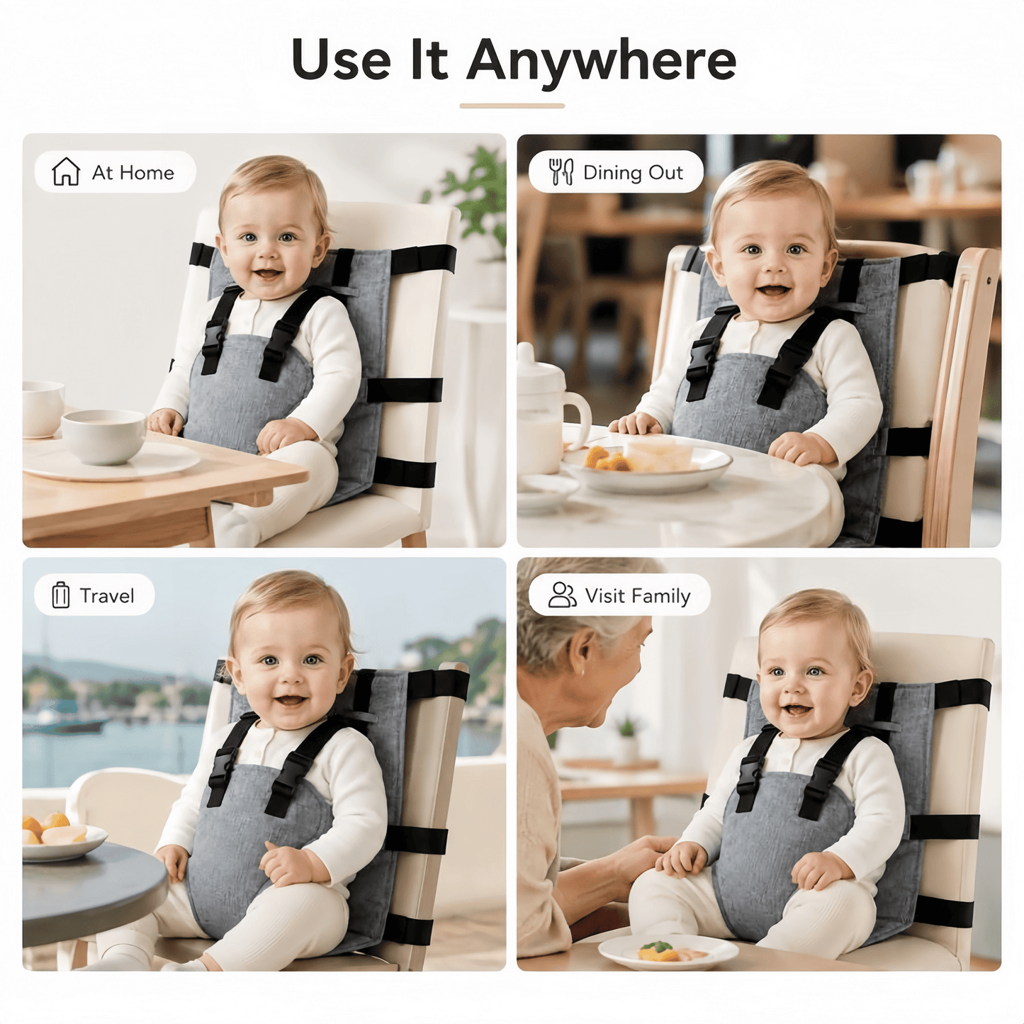 Portable Baby Seat Harness For Dining Chairs