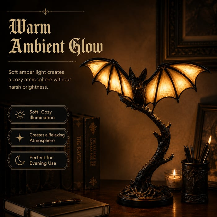 🔥Halloween Early Bird Sale🎃Glowing Bat Desk Lamp