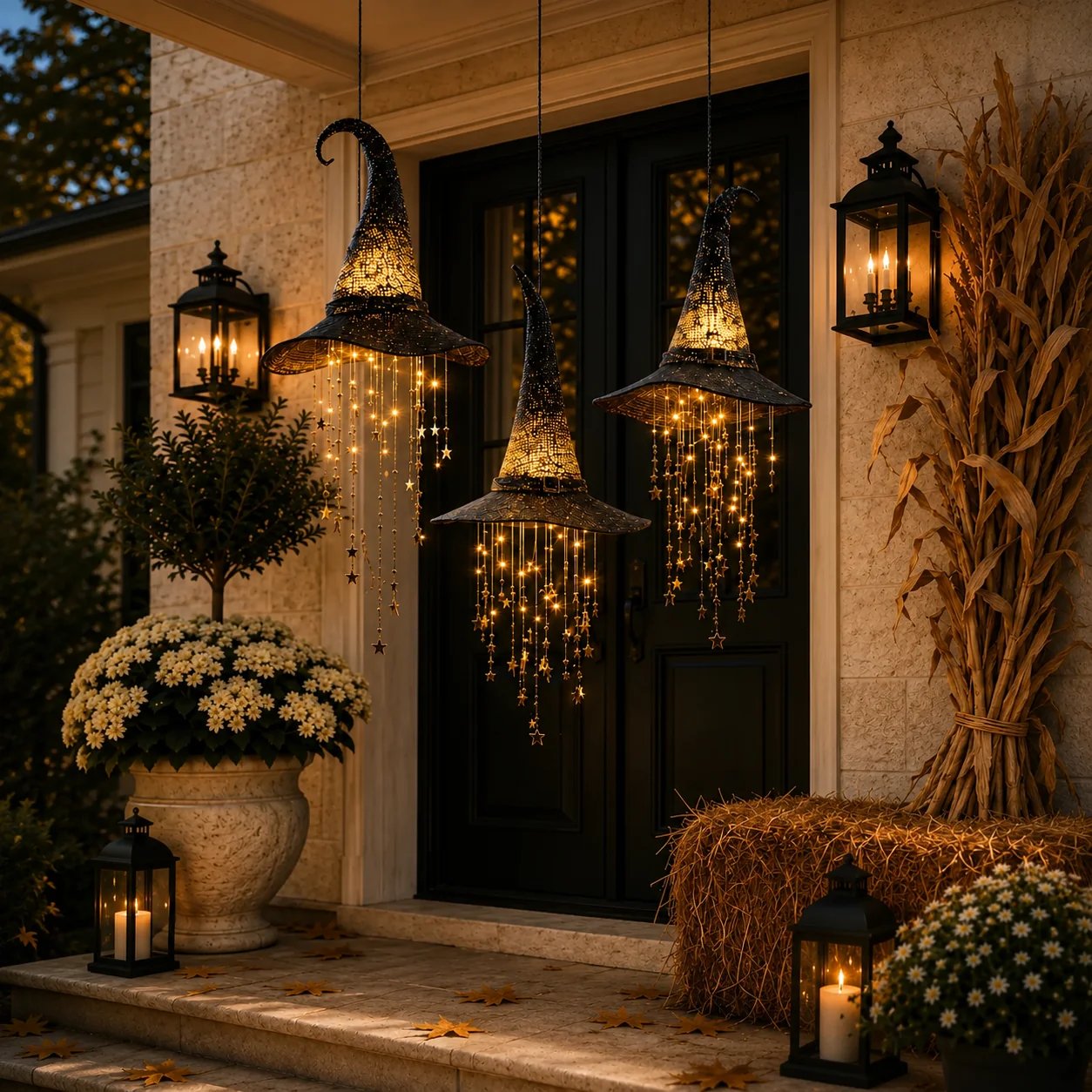 🔮🌙Lighted Witch Hat Hanging Chime