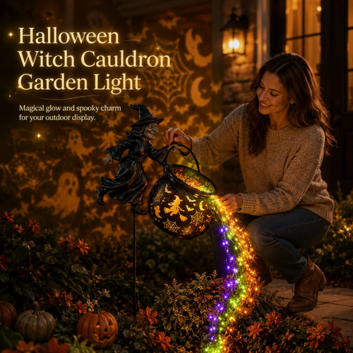 🧙‍♀Halloween Witch Cauldron Garden Light🎃✨