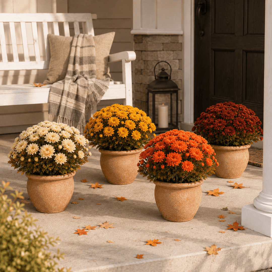 💥Last Day 50% OFF🌼-Autumn Bloom Faux Chrysanthemum Bush
