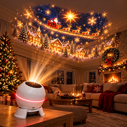 🎅 Turn Any Room Into a Christmas Wonderland – Holiday Projection Night Light