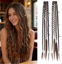 🍷 Black & Burgundy 3-Strand Braid