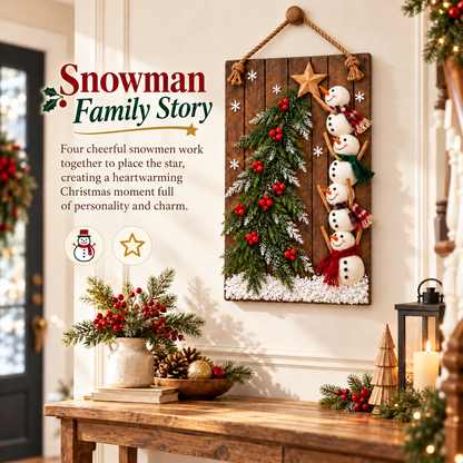 Lighted Snowman Christmas Hanging Sign