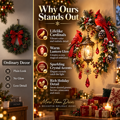 🔥Last Day 49% OFF🔥Cardinal Christmas Lantern Glow™ – Lighted Holiday Wall Decor