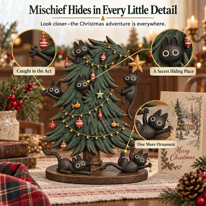 🎄 Cute Black Cat Christmas Tree Decor