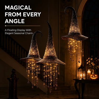 🔮🌙Lighted Witch Hat Hanging Chime