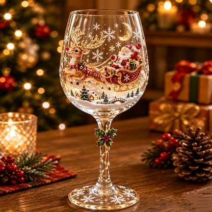 🔥🎁Christmas  Wine Glass Collection Gift Box Set✨