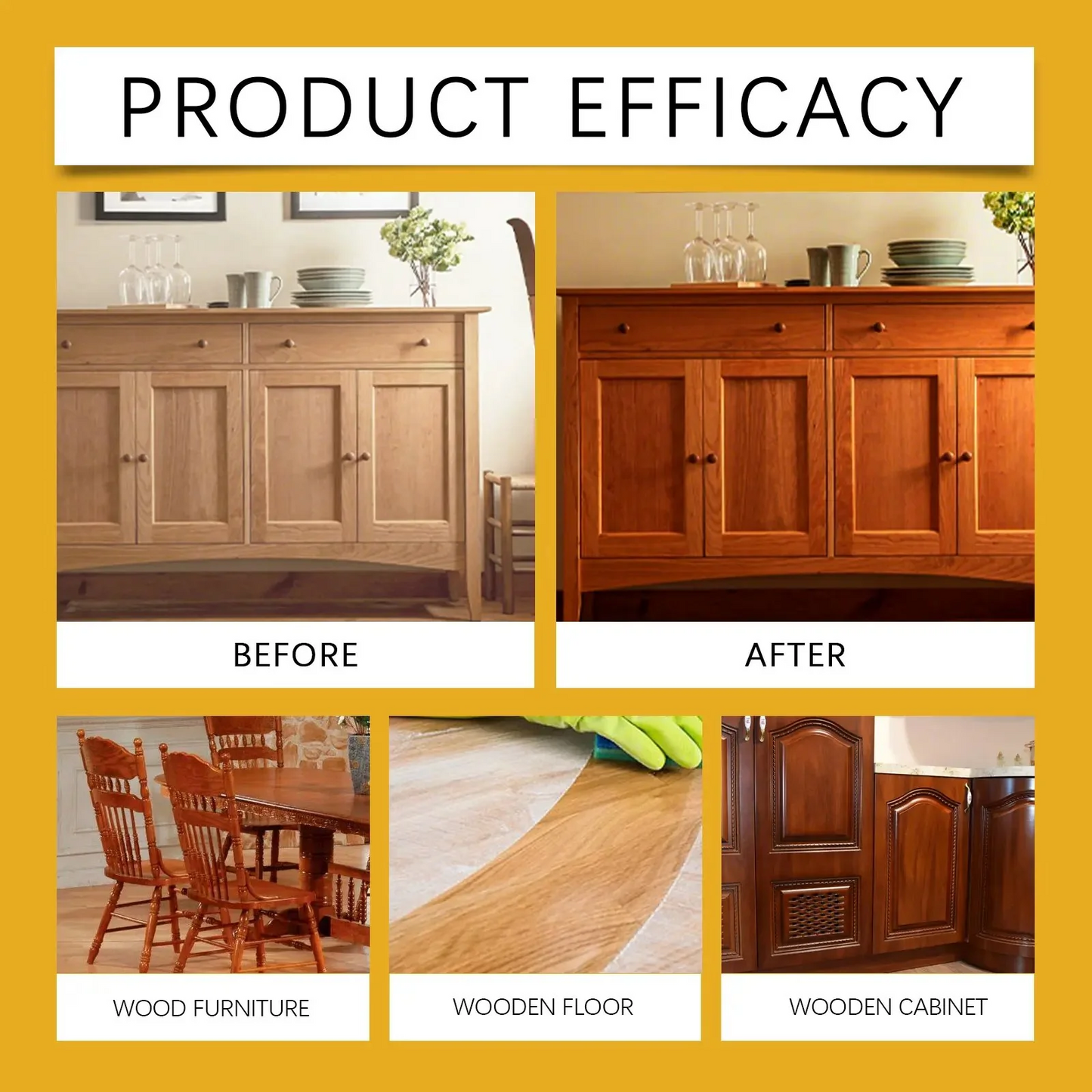 Beeswax Wood Polish Spray120mlNatural Shine &Protection For Furniture, Floors,Cabinets - Non-Greasy, Anti-Dust Finish