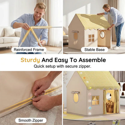 🏠✨ Kids Indoor Play Tent Castle – Cozy Playhouse for Imaginative Fun