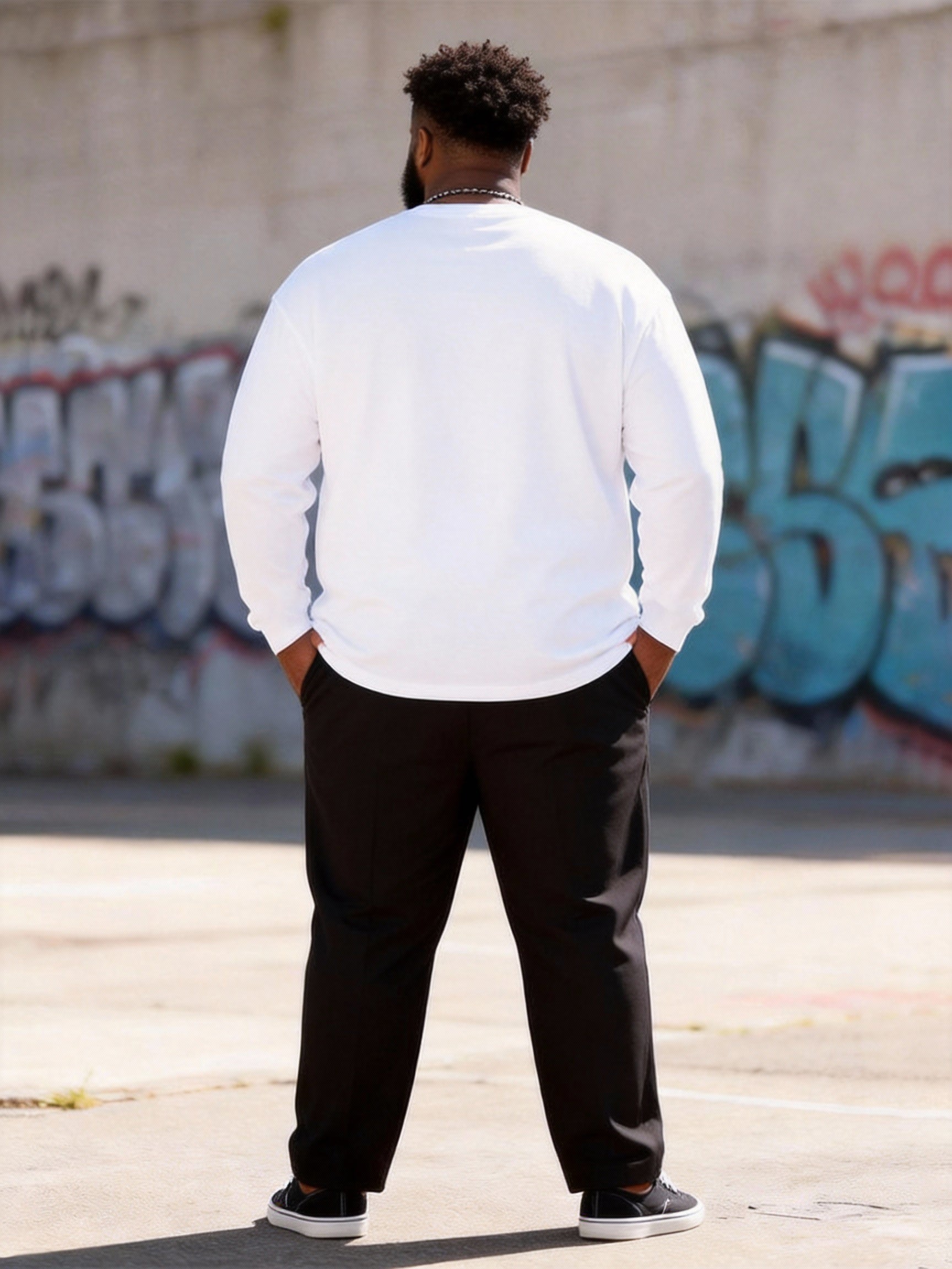 Big & Tall Men's Think Outside The Box Tic Tic Print Long Sleeve T-Shirt Pants Set