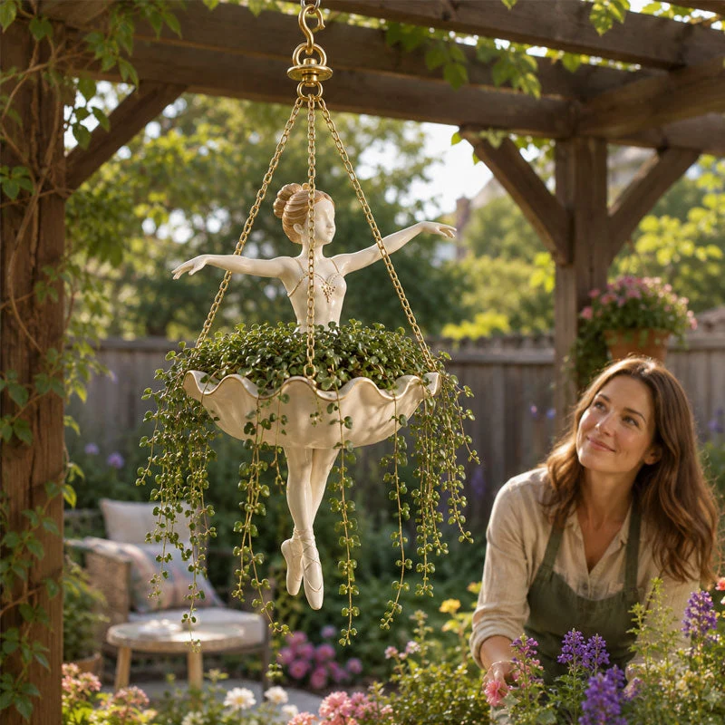 ✨ Limited Stock Available 🩰 Ballet Dancer Hanging Planter – Artistic Garden Décor & Flower Display