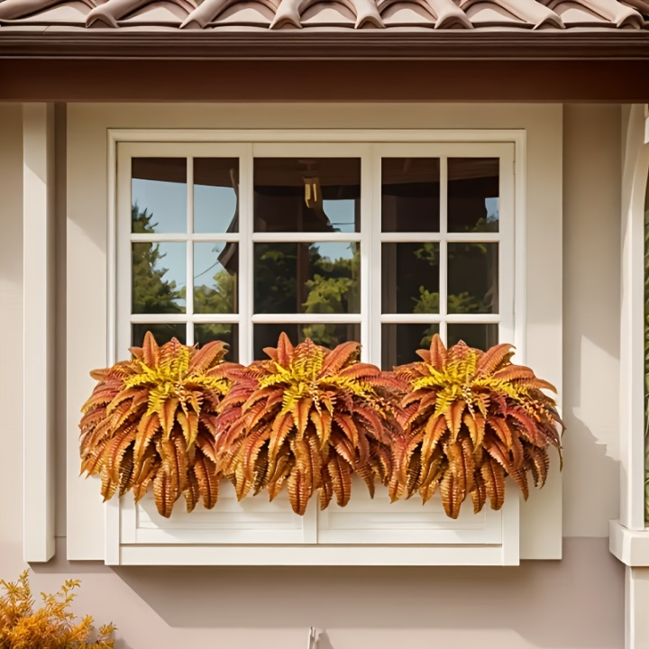 🍂49% OFF Today Only--UV Resistant Lifelike Autumn-colored Artificial Boston Fern🍁