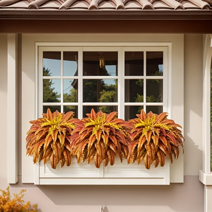 🍂49% OFF Today Only--UV Resistant Lifelike Autumn-colored Artificial Boston Fern🍁