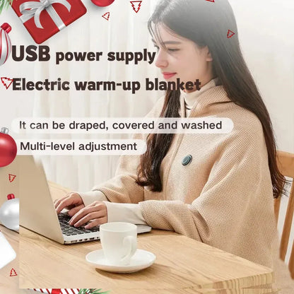 🔥 Christmas Sale 60% OFF ❄️🔥Portable Heated Shawl – Wearable Electric Heating Shawl ☀️ Warm the Entire Winter