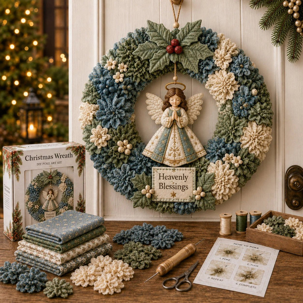 ❄️🎄3D Fabric Poke Wreath DIY Kit