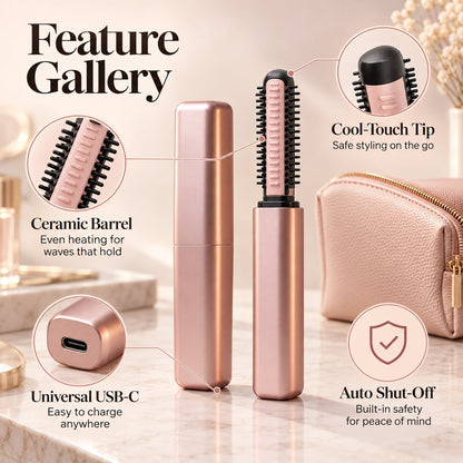 🔥50% OFF🔥Cordless Ceramic Hair Curler – Fits in Any Bag