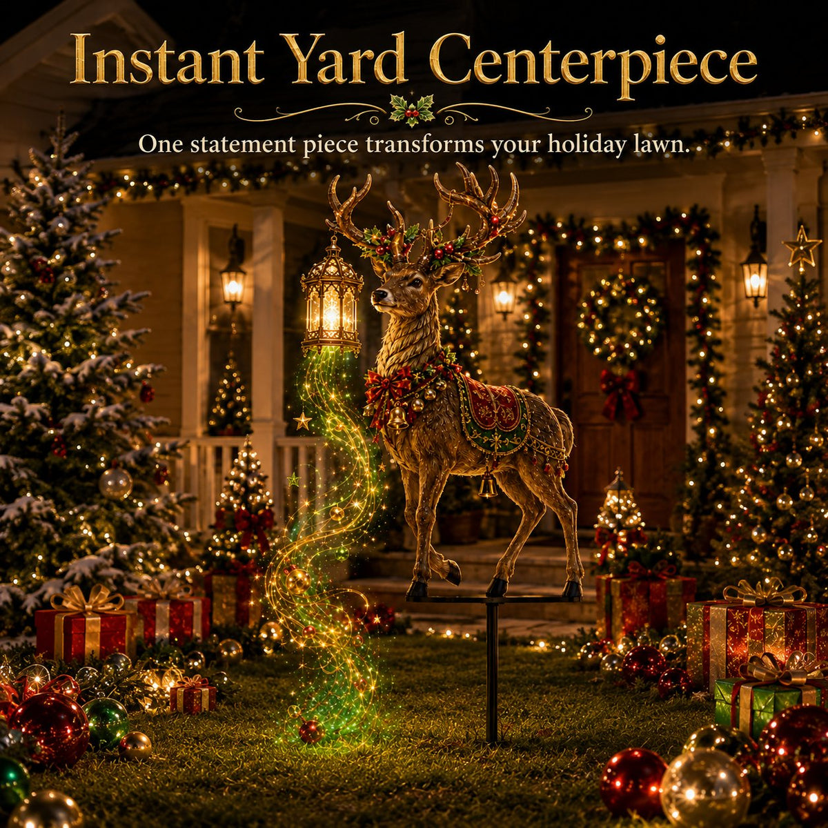 ✨🦌Light-Up Reindeer Christmas Yard Stake