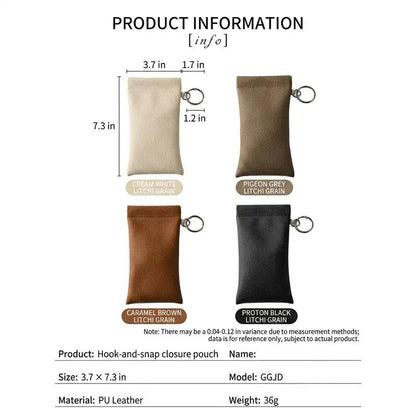 🔥HOT SALE✨ Soft PU Leather Sunglasses Pouch Elastic Opening Eyeglasses Bag