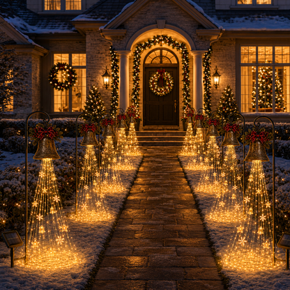 ✨✨Hot Sale 40% OFF🎄 Christmas Bell Cascade Solar Yard Light✨