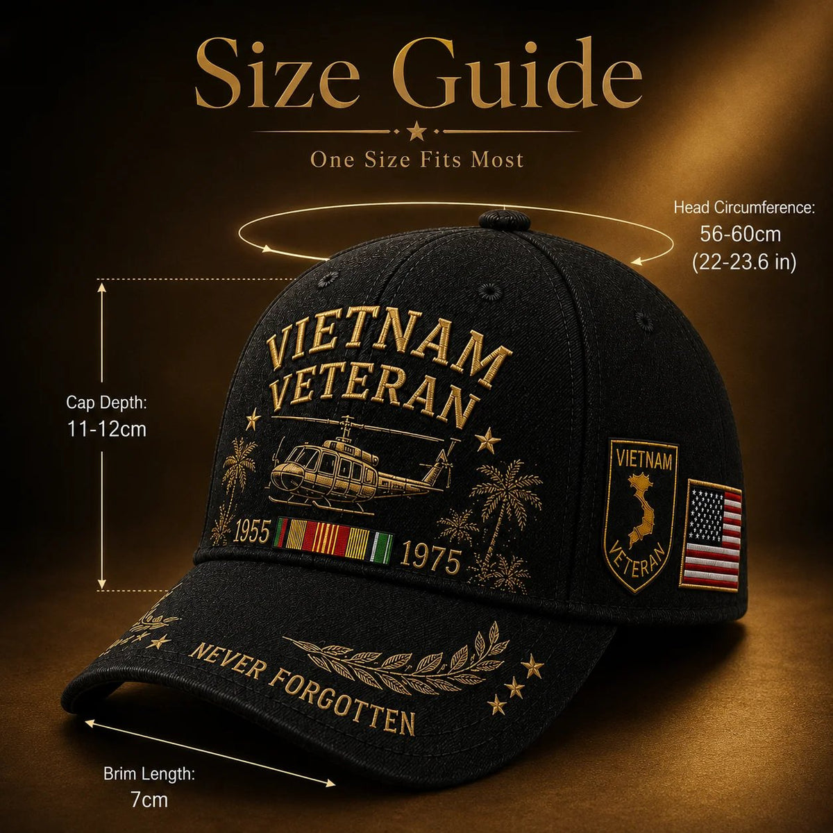 🎖️ Vietnam Veteran 1955–1975 Memorial Cap🔥🇺🇸