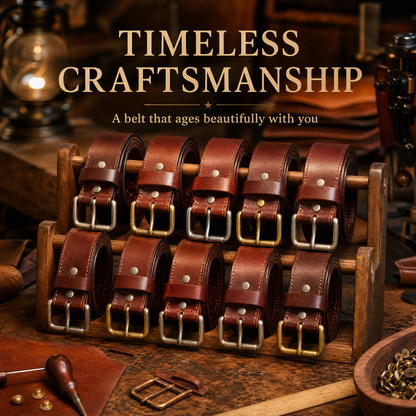 ⚒100% Handmade Full-Grain Buffalo Leather Belt – Built to Last