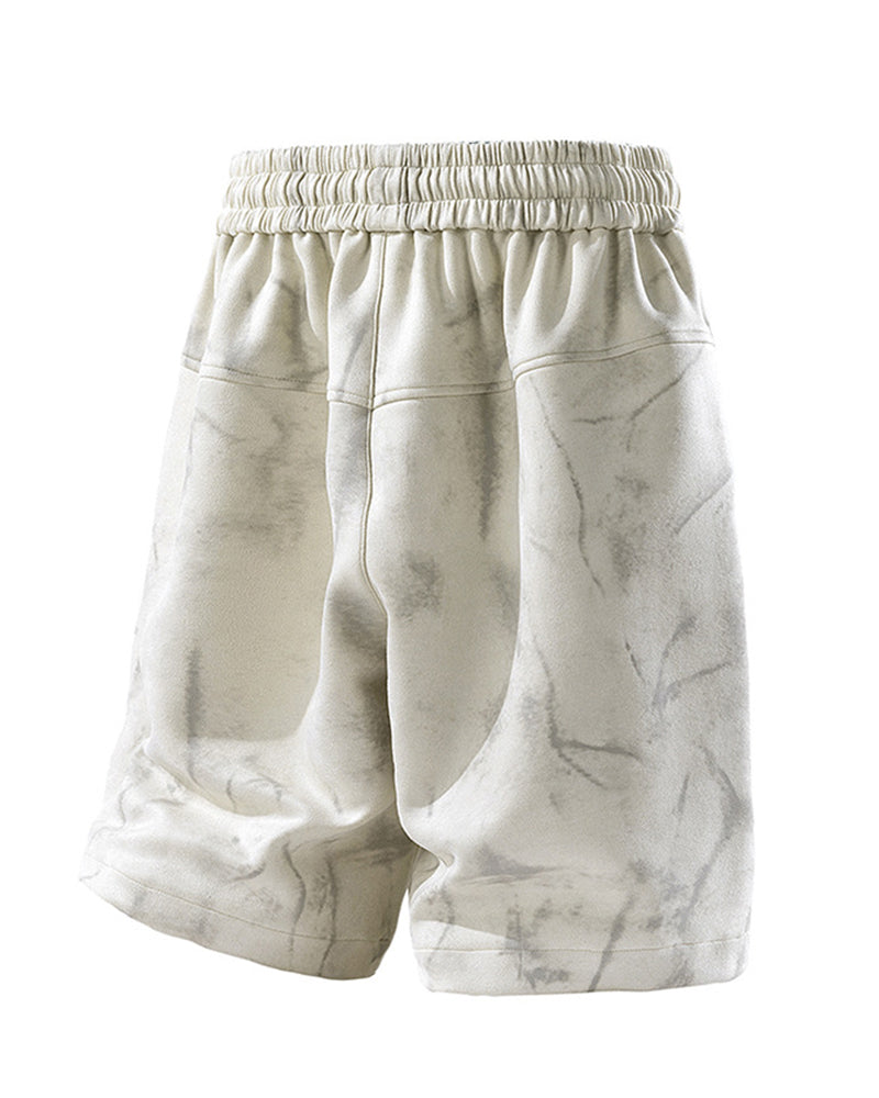 Men's Plus Size Vintage Tie-Dye Shorts Pants L-9XL