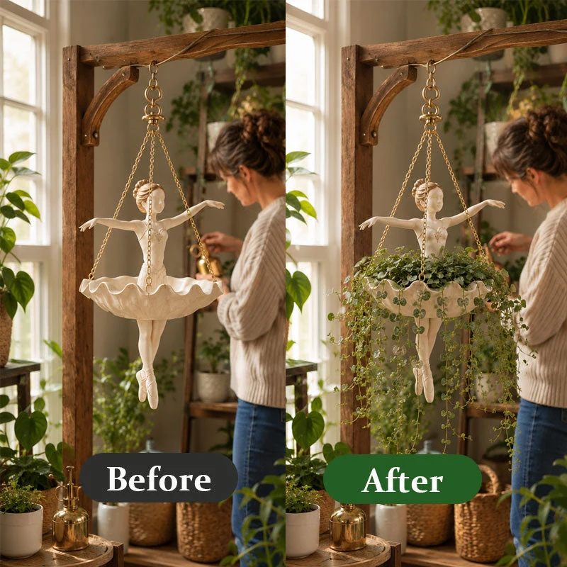 ✨ Limited Stock Available 🩰 Ballet Dancer Hanging Planter – Artistic Garden Décor & Flower Display