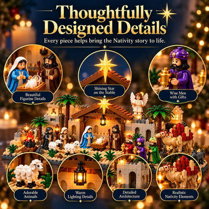 🎄🎈Nativity Advent Calendar – 24-Day Buildable Christmas Nativity Set