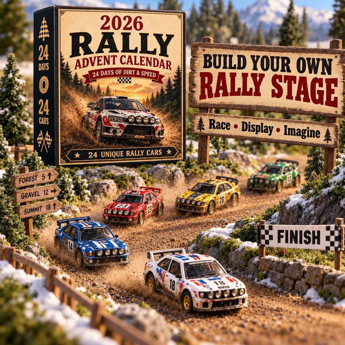 🏎️ 2026 Rally Advent Calendar – 24 days of speed & action, 24 rally cars to collect
