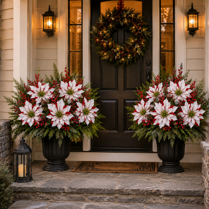 ❀Last Day 61% OFF🔥Christmas Poinsettia Planter Inserts
