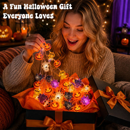 🔥Halloween Early Bird Sale🎃Halloween LED Pumpkin String Lights – Create A Spooky Glow For Your Home