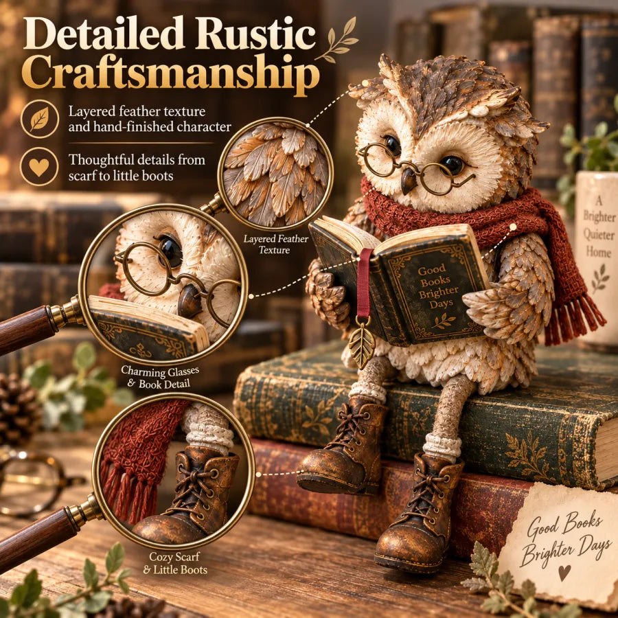 🦉 Reading Owl Figurine