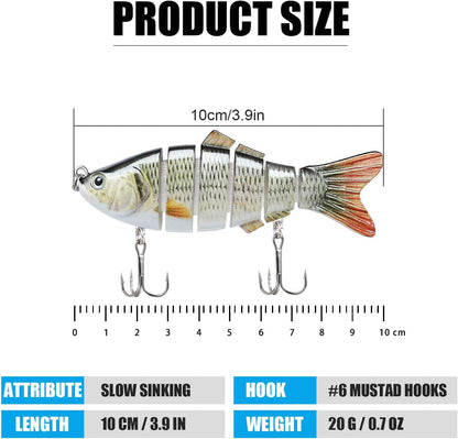 6-Segment Lifelike Fishing Lures🎣