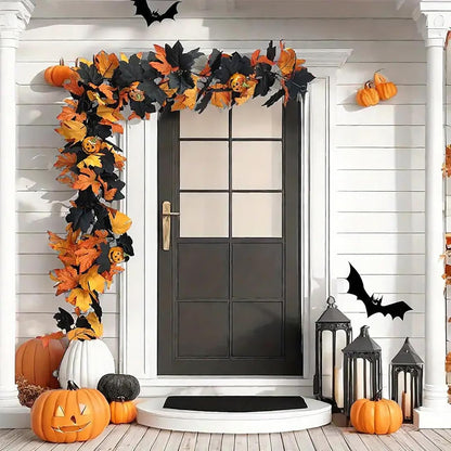 🔥Last Day 60% OFF🍁Lighted Autumn Maple Leaf Garland- Warm LED Fall Mantel, Window & Doorway Decor🍂