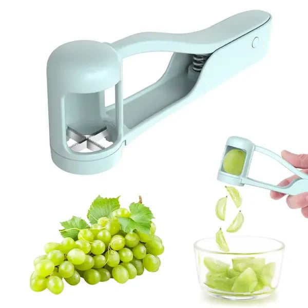Grape Cutter For Toddlers 1-3 - Stainless Steel Baby Fruit Slicer