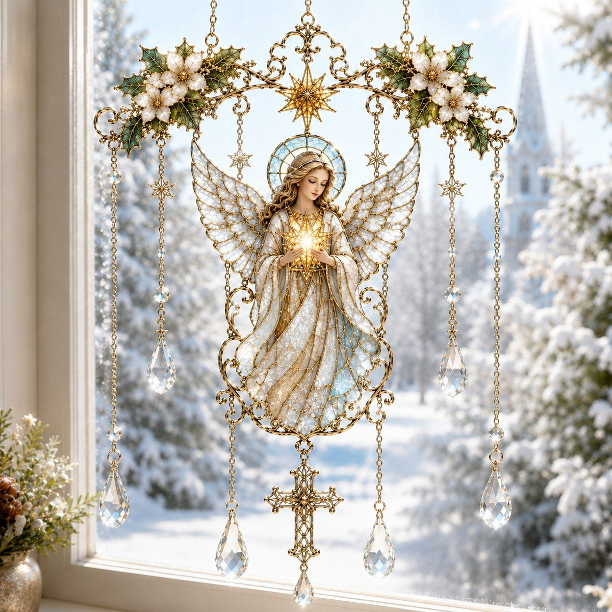 🌈 Stained Glass Faith-Inspired Sun Catcher ✈️ Buy 2+ Get Free Shipping