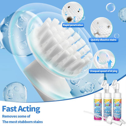 💖HOT SALE BUY 2 GET 1 FREE!!💖Clean Magic Foam Cleaner for Carpets & Upholstery – Pet Stain & Odour Remover with Cleaning Brush🧼🪄