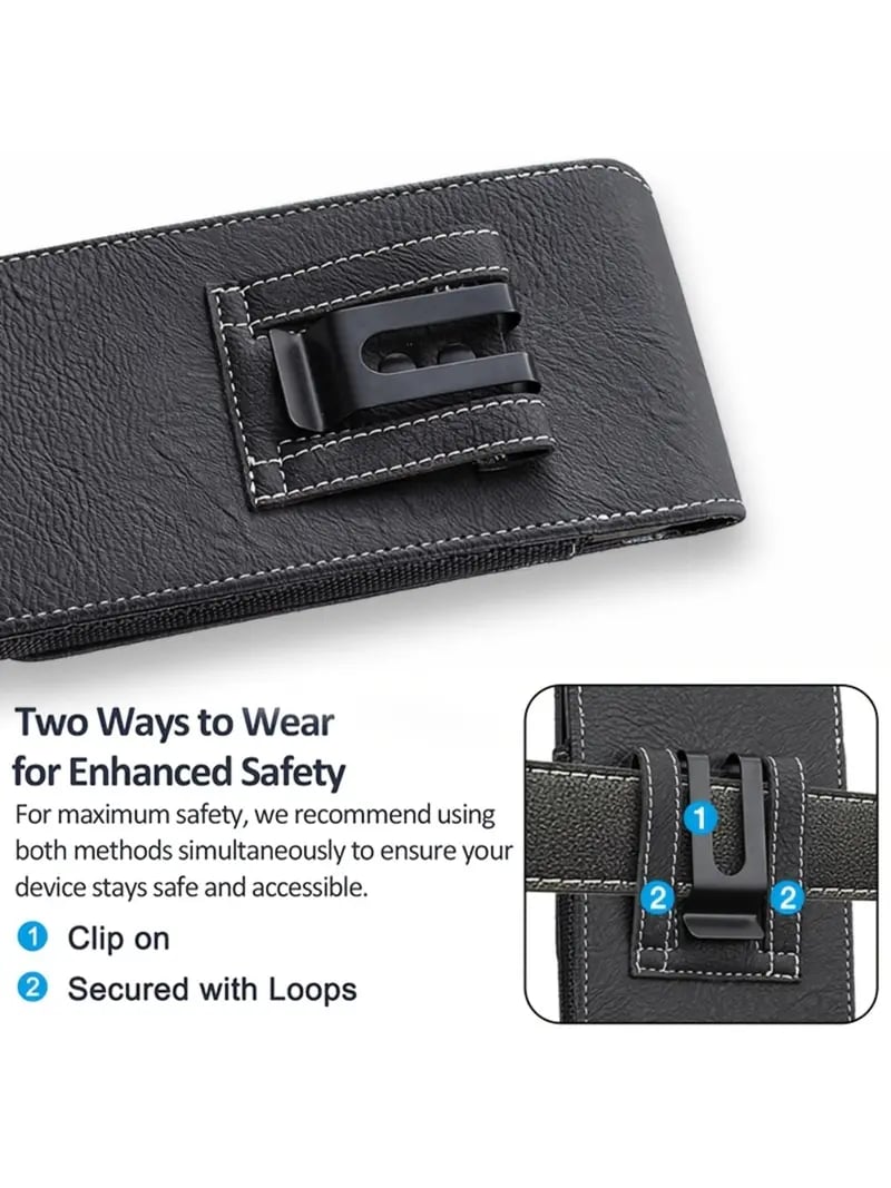 ⚡Big Discount | Waist Belt Cell Phone Pouch 📱 Multi-Pocket Leather  Card Holder