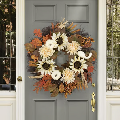 🔥Fall Pre-sale - White Sunflower Fall Wreath