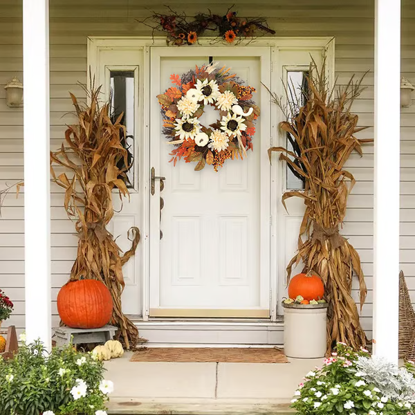 🔥Fall Pre-sale - White Sunflower Fall Wreath