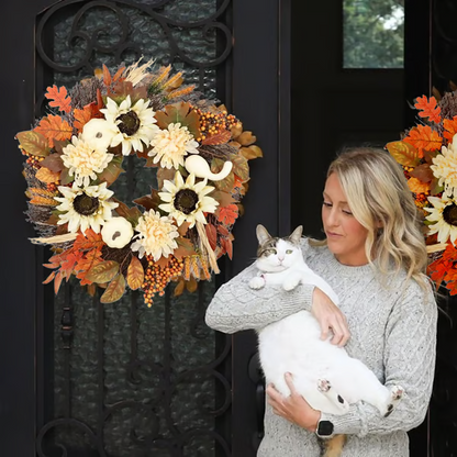 🔥Fall Pre-sale - White Sunflower Fall Wreath