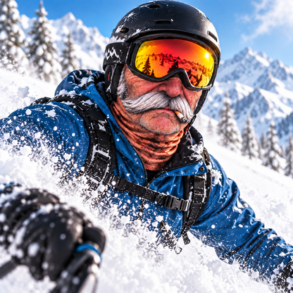 ❄️ Hilarious Old Man Face Ski Mask – Funny Winter Essential