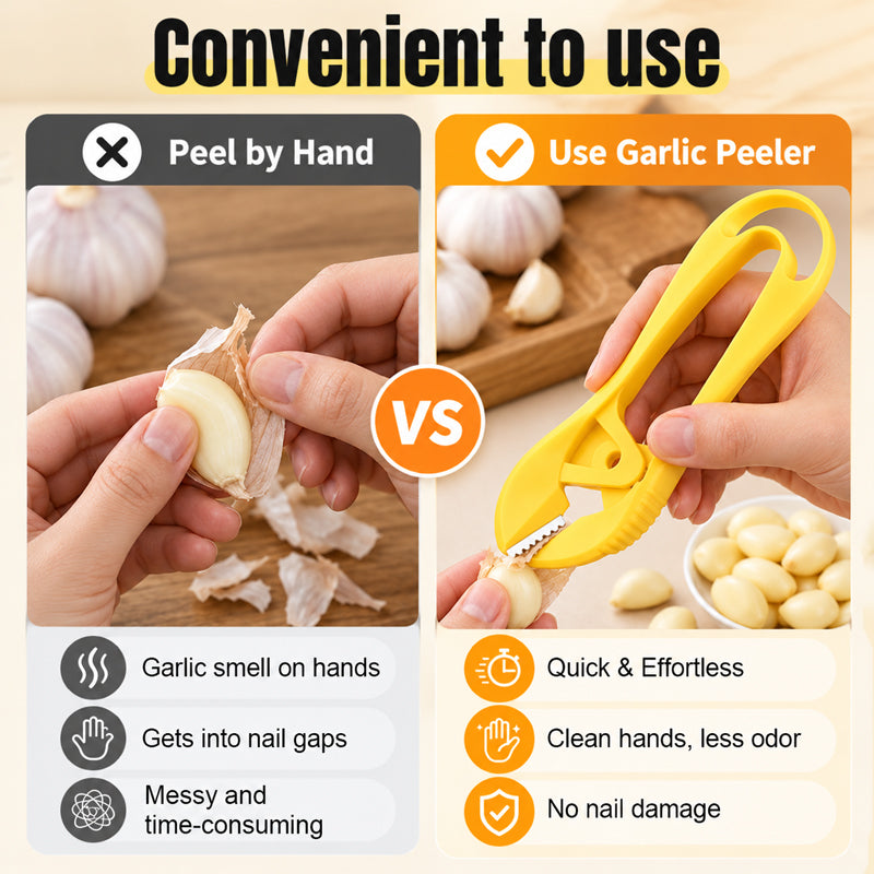 🔥Black Friday Deal 🔥Manual Garlic Peeler with Serrated Jaws