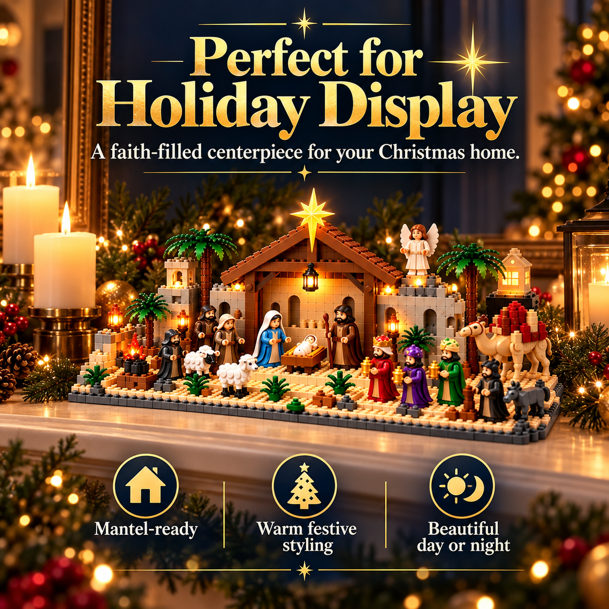 🎄🎈Nativity Advent Calendar – 24-Day Buildable Christmas Nativity Set