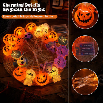 🔥Halloween Early Bird Sale🎃Halloween LED Pumpkin String Lights – Create A Spooky Glow For Your Home