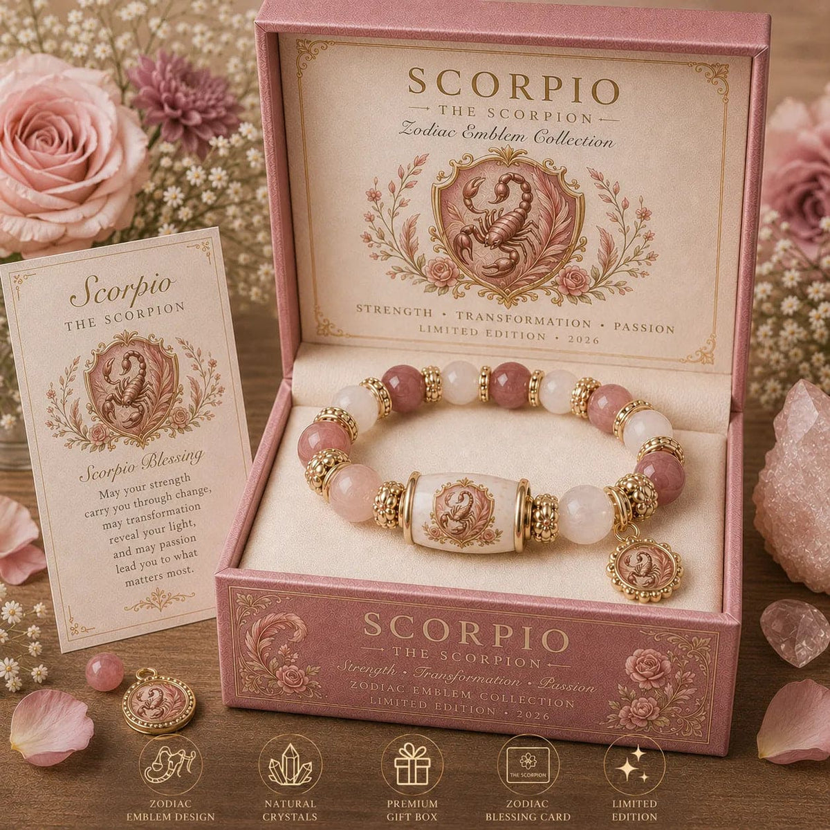 🔥🔥Limited Edition💫 12 Zodiac Bracelet – Natural Chalcedony, Your Sign, Your Energy