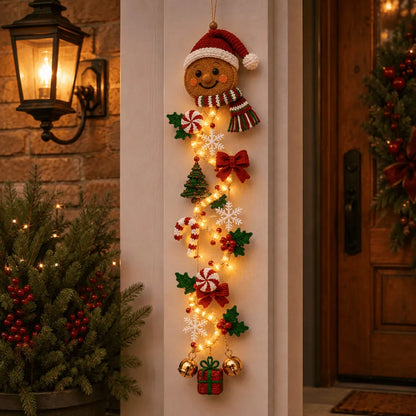 ⏳ Last Day 49% OFF – 🎄MerryCascade™ Glowing Christmas Door Hanger | 6 Festive Lighted Designs with Warm Glow, Dimensional Details & Space-Saving Vertical Décor ✨
